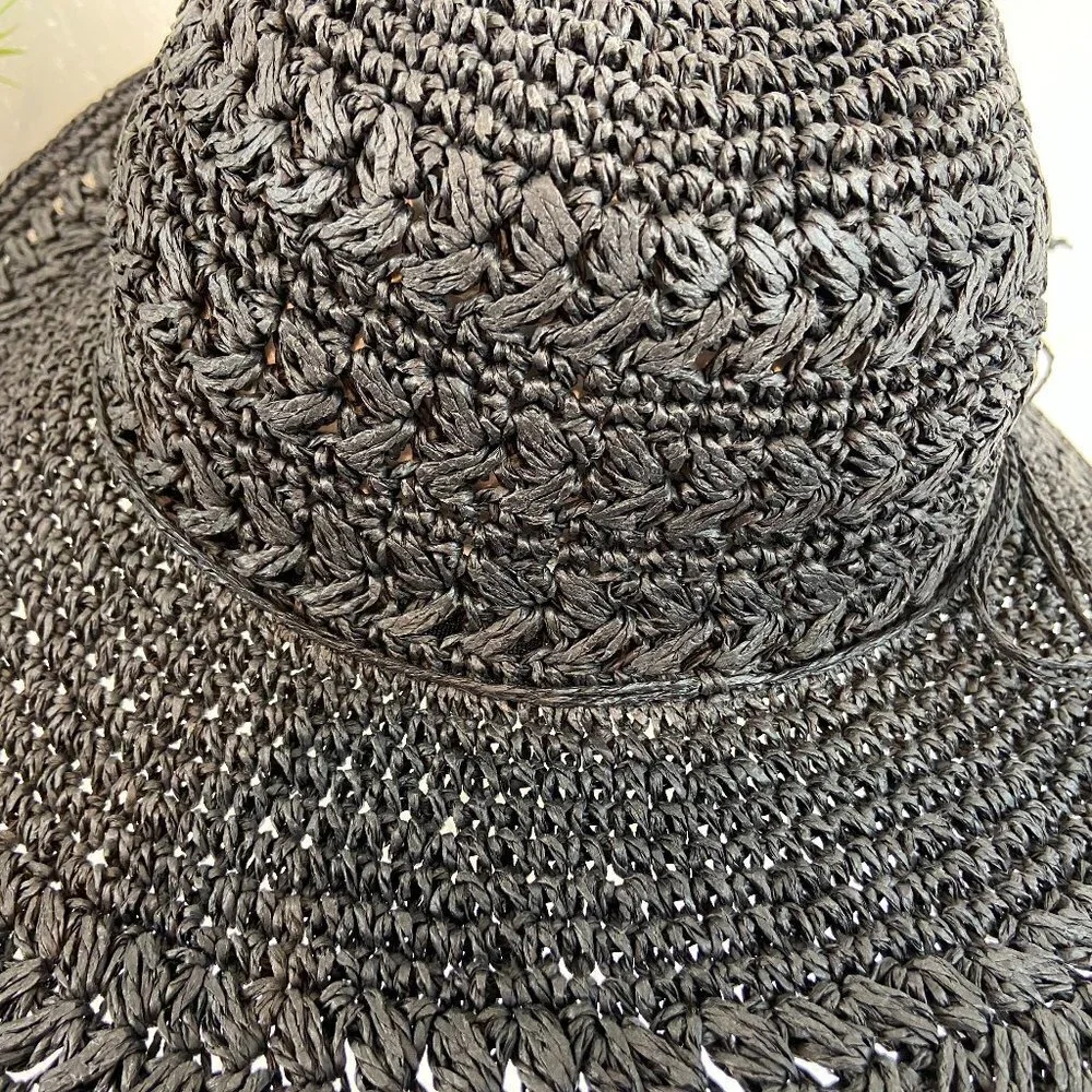 NWOT Scala Hand made Sun Hat 100% Paper Wide Brim